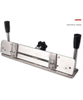 Heavy Duty Stainless Steel Handheld Knife Sharpener Jig With Adjustable Angle Grinding Workbench And Belt Sander Mount Setup.