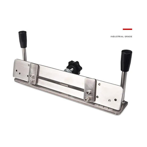 Heavy Duty Stainless Steel Handheld Knife Sharpener Jig With Adjustable Angle Grinding Workbench And Belt Sander Mount Setup.
