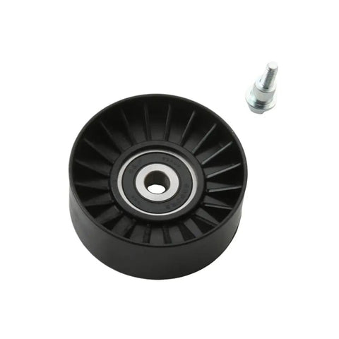 Top Tier Drive Belt Idler Pulley For Piaggio Sport City Cube 125 To 300 And Street SR 300 Scooters, black plastic, precision-engineered, with bearing.