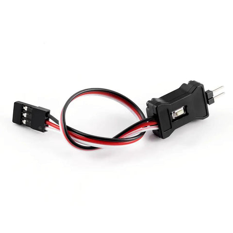 M1.4 RC Rock Lights Kit With Controller Underglow cable for 1/24 RC Crawler Cars, connector and control switch visible