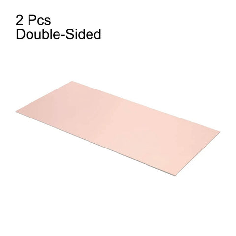 Double Sided FR4 Copper Clad PCB 2 Pack 200 X 100 X 1.2mm Copper Plated Universal Prototype Circuit Board