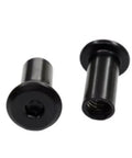 Black Stainless Steel Rivet Nuts Set, 20 Pieces, Hex Socket Head Cap Screws, Barrel Nuts, Side View, Focus on M6x20mm Nut Inserts
