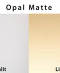 Opal matte glass comparison unlit and lit showing light diffusion, for Top Shelf 3 Light Wall Sconce With Opal Matte Glass And Smooth Satin Nickel Finish For Bathrooms Old School Mission Style Vanity Lighting Damp Rated Solid Room Upgrade.