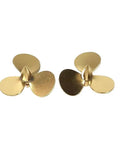 32mm Brass Three Blade Propeller Set For RC Sailboats With Left And Right Hand Turns M3 Shaft Hole Pressure Tested Marine Grade