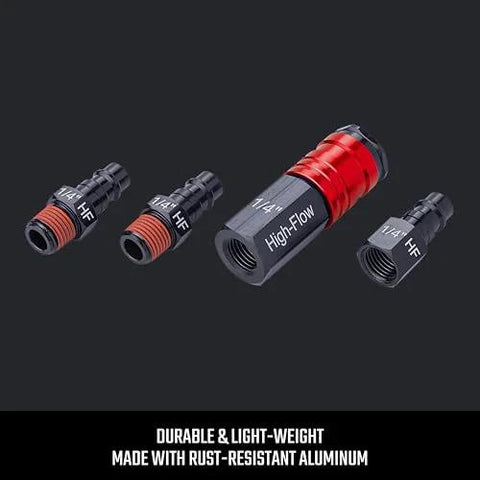 Craftsman 4-pc aluminum high-flow fittings kit, 1/4-in NPT threads