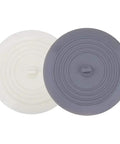 TKOWTB Bathtub Drain Stopper Silicone Drain Plug with Strong Suction Seal, two colors, flat design, perfect for sealing drains.