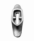 Stainless Steel Knife Finger Guard Set A And B For DIY Knifemaking with 0.76 X 0.17 Inch Blade Hole, Top View