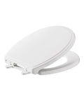 Traditional Luxury No Slam Slow Close Toilet Seat With Round Front In White Kid Safe Easy Clean Fits Standard Toilets Built For Durability And Comfort