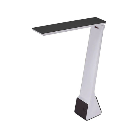 Rechargeable LED Desk Lamp With 3 Color Temperatures, Flip Open Head, Portable Battery Power For On The Go Lighting, USB Charging Cable Included, Black, Great For Home Office And Study in folded position