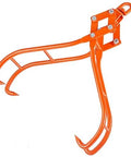 VEVOR timber claw log grapple, orange 4-claw swivel steel log lifting tongs with mounting bracket