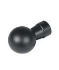 Aluminum 17mm Ball Head Mount With One Quarter Inch Screw Adapters for Action Cameras, Phones, GPS. Black finish, compact design.