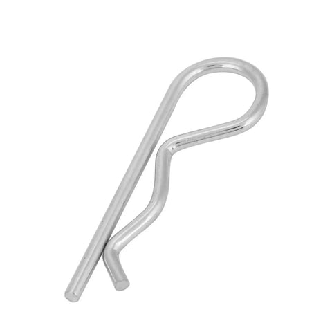 Zinc-plated hitch clip from Clevis Pin and Cotter Pin Assortment Kit With Zinc Plated Hitch Clips For Trailers Lawn Mowers And Trucks Includes Multiple Sizes