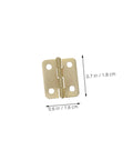 Small Decorative Iron Hinges With Screws For Jewelry Boxes And Dollhouse DIY Crafts 40pcs 270 Degree Miniature Hinges Yellow Finish Concealed Micro Size Cabinet Hardware Accessories SEWOART