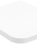 Solid Setup Rectangular Toilet Seat With Slick Soft Close Hinges And Easy Care Duroplast Frame Original Quality Bathroom Essentials Heavy Duty Replacement Lid Stone White, top view.