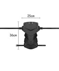 Badass Battle Ready Gothic Viking Pauldron Set PU Leather Double Shoulder Armor Guards With Chest Harness dimensions.