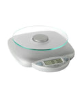 Digital Glass Top Kitchen Scale With 11 Lb Capacity And LCD Display for Baking, Cooking, Meal Prep in Silver Finish