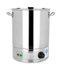 Heavy Duty Stainless Steel Electric Hot Water Boiler With Auto Keep Warm And Boil Dry Protection Designed As A Kitchen Workhorse For Piping Hot Soups And Buffets In Restaurants Offices 58 Liter Capacity.