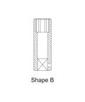 Rock Solid Deep Impact Socket 19 Mm One Half Inch Square Drive Extra Thin Wall Chrome Molybdenum Steel shape B diagram view.