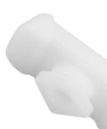 Close-up of No Mess Freezer Shelf Clips 10 Pack For Fridge Organization Heavy Duty Plastic White Shelf Supports detail