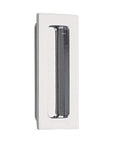Emtek Modern Rectangular Flush Pull Handle in Polished Chrome Finish, 1.75 Inch by 4 Inch, sleek cabinet and door hardware for inset mounts.