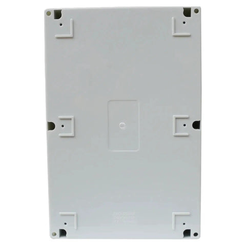 Back view of Rugged Waterproof ABS Junction Box Enclosure for Outdoor Electrical Projects IP67 Rated Weatherproof Control Box.