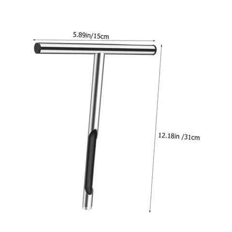 Heavy Duty Stainless Steel Soil Sample Probe Core Sampler With T Handle For Pro Grade Agricultural Testing And Garden Lawn Care Durable Metal Sampler Tool For Easy Core Extraction showing dimensions