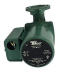 Badass Cast Iron Circulating Pump With Durable Bronze Cartridge Built To Outlast The Competition Smooth Whisper Quiet Operation High Capacity Output No Drama Easy Swap For Zero Zero Seven F Five side view showing motor unit and label.