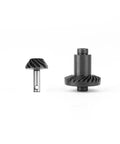 HobbyPlus CR18P Overdrive Helical Gear Set 24T And 12T for 1 18 Scale RC Crawlers shown in steel with helical cut design