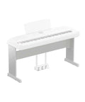 White Wood Stand for DGX670WH and PS500WH Weighted Digital Pianos, Built To Last Home Studio Piano Stand With Easy Assembly, Stable Mount