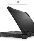 Intel Core I7-1185G7 Refurbished 13.3 Inch Latitude Rugged Laptop angled view showing durable design and ports.
