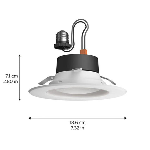 Smart Retrofit Recessed 5 To 6 Inch LED Downlight 1 Pack White And Color Ambiance Color Changing Light 1100LM Control With Hue App