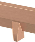 Side view of Gathered Blade Cabinet Knob In Brushed Copper Finish, 1-7/16 Inch Drawer Knob For Kitchen And Bath Cabinets, Slick Modern Hardware