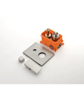 Super Sturdy 3-Way Shower Diverter Valve Plus Solid Brass Rough-In Mixer Valve Kit with orange body and pressure-balance cartridge.