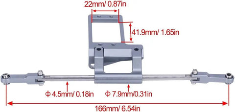 Behind The Axle BTA Servo Mount With Hydraulic Steering Link For 1/10 RC Crawler Capra F9 Portal Axle LCG Chassis DIY Parts Black