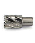 No Sweat Heavy Duty HSS Annular Cutter With A Killer Edge Delivering Dead Straight Precision And Clean Burr Free Holes For Rock Solid Metal Drilling Work Includes Pilot Pin Plus Plastic Case, 1-1/16" diameter.
