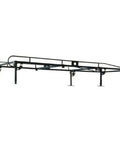 Heavy Duty Steel Service Body Ladder Rack Bolt On Mount For Utility Trucks 14 Foot 6 Inch Span with adjustable support legs.