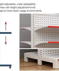 Heavy Duty Metal Storage Shelves Built Tough Floor Standing Shelving Unit For Garage Kitchen And Workspace Organization Rust Resistant Steel Rack With Heavy Load Capacity to Keep Your Setup Clean And Stress Free, showing height adjustable feature.