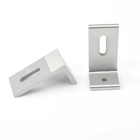 90 Degree Solar Panel Mounting L Bracket for RVs, Boats, and Off Grid Roofs aluminum alloy silver finish