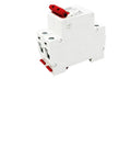 Badass Din Rail Circuit Breaker Featuring Killer Solar Panel Overload Protection Switch for RV Campers and Homes With Beefy Automatic Air Switch Up to 63 Amps 500V Rating, white, two-pole design.