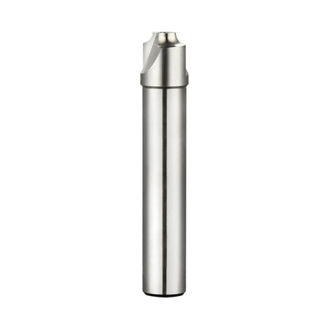 Pro Grade HSS Two Flute Corner Rounding End Mill Cutter With Straight Shank For Mold Milling Radius 2.5mm, metal tool front view