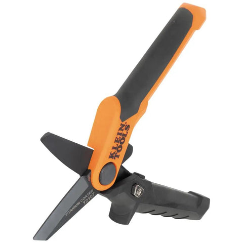 Titanium Coated Utility Scissors with Serrated Blades Built for Tough Jobs Stainless Steel Heavy Duty Shears Compact 7 Inch Design