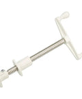 11.5 Inch Veneer Press Clamp Medium, Heavy Duty Double Handle Clamp For Crafting Veneering Frames And Clamping Fixtures, Drill Holes In Frame Material To Accept Threaded Bushings, High Torque Grip For Tight Precise Results For Pros And DIYers D2893, showing close-up of clamp mechanism and double handle
