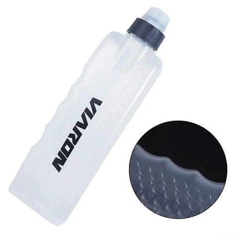 Curved Water Bottle For Running And Cycling 400ml Ergonomic Sports Flask with textured grip and lightweight design