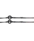 Leather Side Reins With Rubber Donuts For Horse Lunging And Training Black Adjustable Training Gear That Helps Calm Your Horse