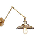 Dang Solid Industrial Wall Sconce With Adjustable Swing Arm And Vintage Bronze Metal Design For One Light E27 Farmhouse Living Room Decor.