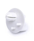 Four Pack 241993101 Refrigerator Shelf Support Clips Heavy Duty Plastic Crisper Bin Holder Pins Universal Fit For Frigidaire Kitchen Appliances close-up of white plastic clip