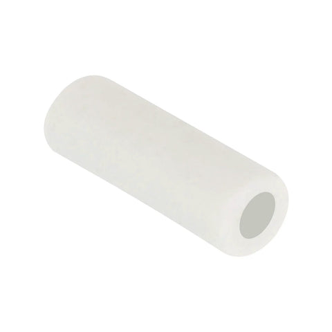White ceramic insulation tube with 1mm inner bore; 3mm outer diameter, 10mm long.