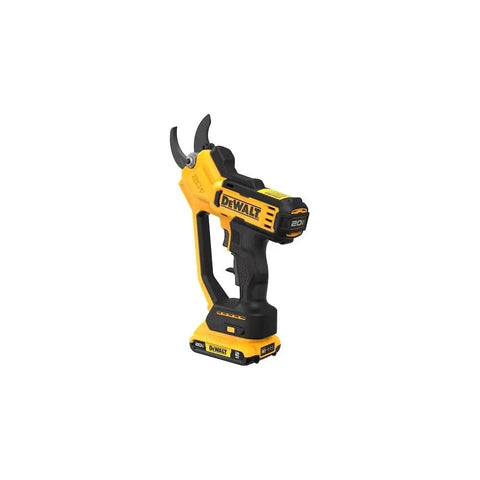 20V Max Cordless Pruner With 1-1/2 Inch Cut shown in yellow and black design, ideal for fast tree trimming