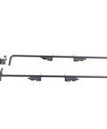 Beefy Heavy Duty 24 Inch Gate Drop Rod For Wood And Metal Fences Black Powder Coated Ground Latch With Mounting Screws Perfect For Locking Single Or Double Gates And Doors Against Wind And Pets, two rods with brackets