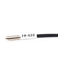 Fiber Optic Sensor Cable, FR-620 Compatible, 2 Meter Length with quick connect, rugged metal end fitting for factory automation.